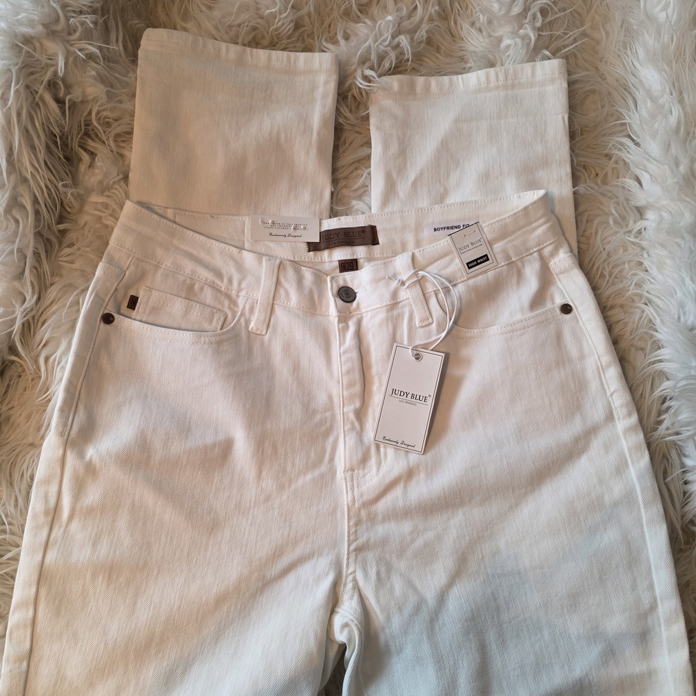 Judy Blue High-Rise White Stretch Jeans